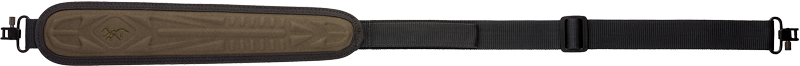 Adjustable black and brown rifle sling strap