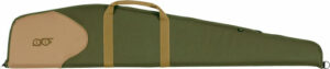 Green rifle case with handle and logo