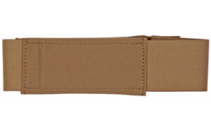 Brown tactical belt with velcro closure.