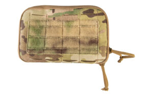 Camouflage tactical pouch with zipper and strap