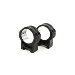 Black scope rings for mounting optics, two pieces