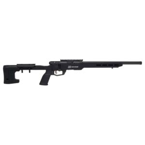 Black long rifle on white background