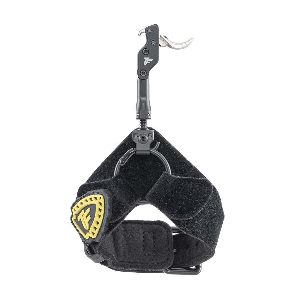 Archery release aid with Velcro wrist strap
