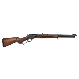 Lever-action rifle with wooden stock