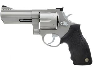Silver revolver with black grip