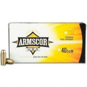 Armscor USA .40 S&W ammunition box.
