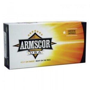 Armscor USA ammunition box with star logo.