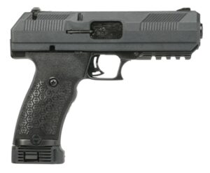 Black handgun side view