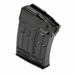 Black metal magazine for firearm