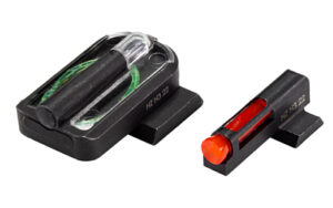 Fiber optic handgun sights for accurate targeting