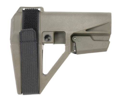 Tactical arm brace with adjustable strap and mount.