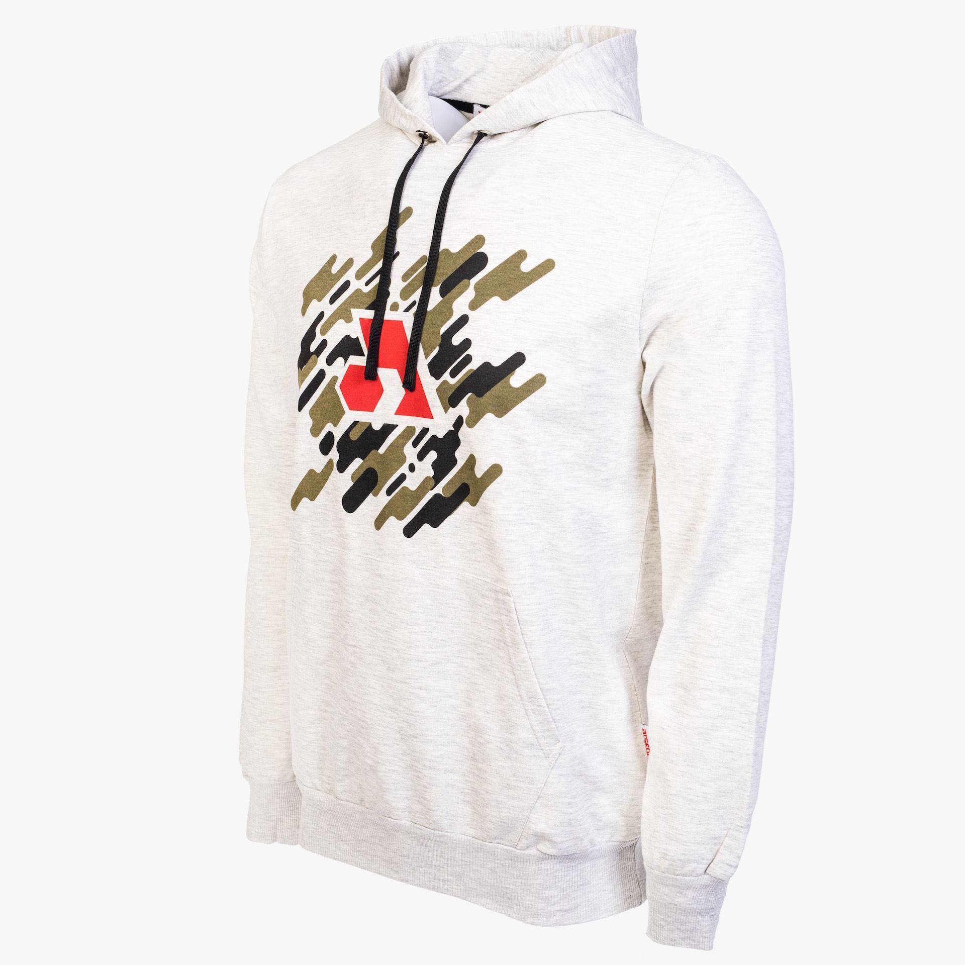 Arsenal Small Gray Cotton-Poly Relaxed Fit Graphic Pullover Hoodie - Image 2