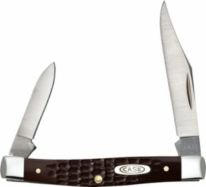CASE KNIVES JIGGED BROWN - SYNTHETIC SMALL PEN
