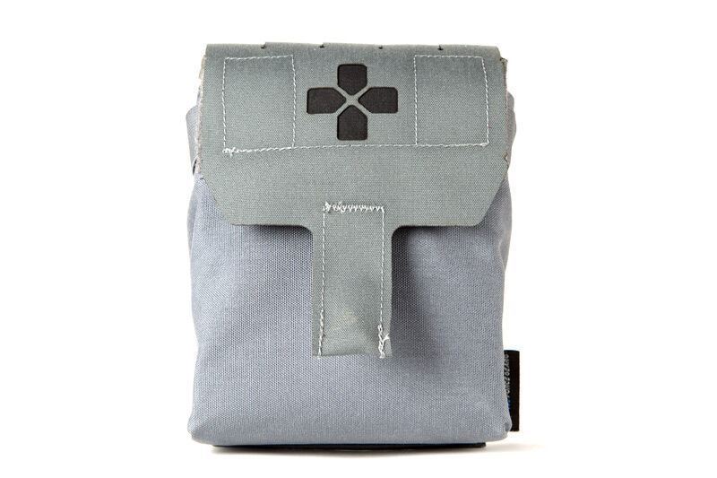 Blue Force Gear Trauma Kit NOW! MOLLE Mounted Helium Whisper Empty Wolf Gray