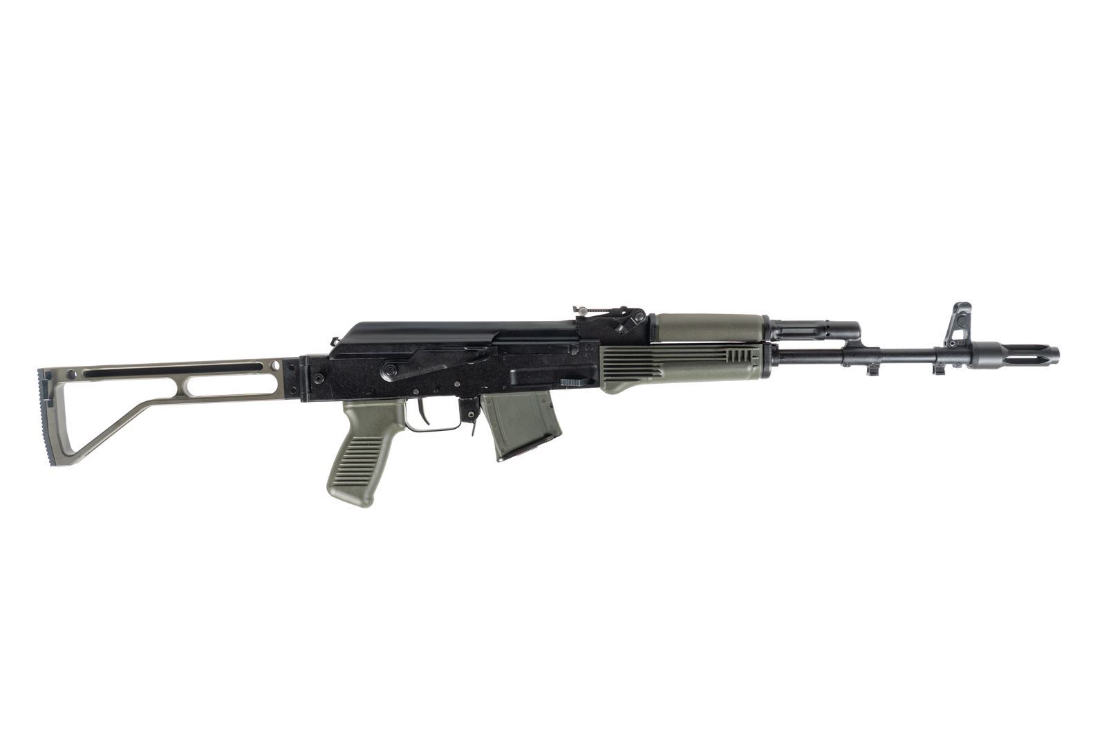 Arsenal SAM7SF 7.62x39mm Semi-Auto AK-47 Rifle with Aluminum Side Folding Stock and Arsenal Hard Case OD Green