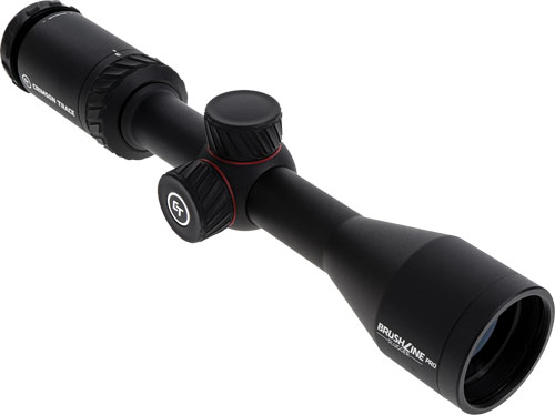 Black rifle scope with adjustment turrets