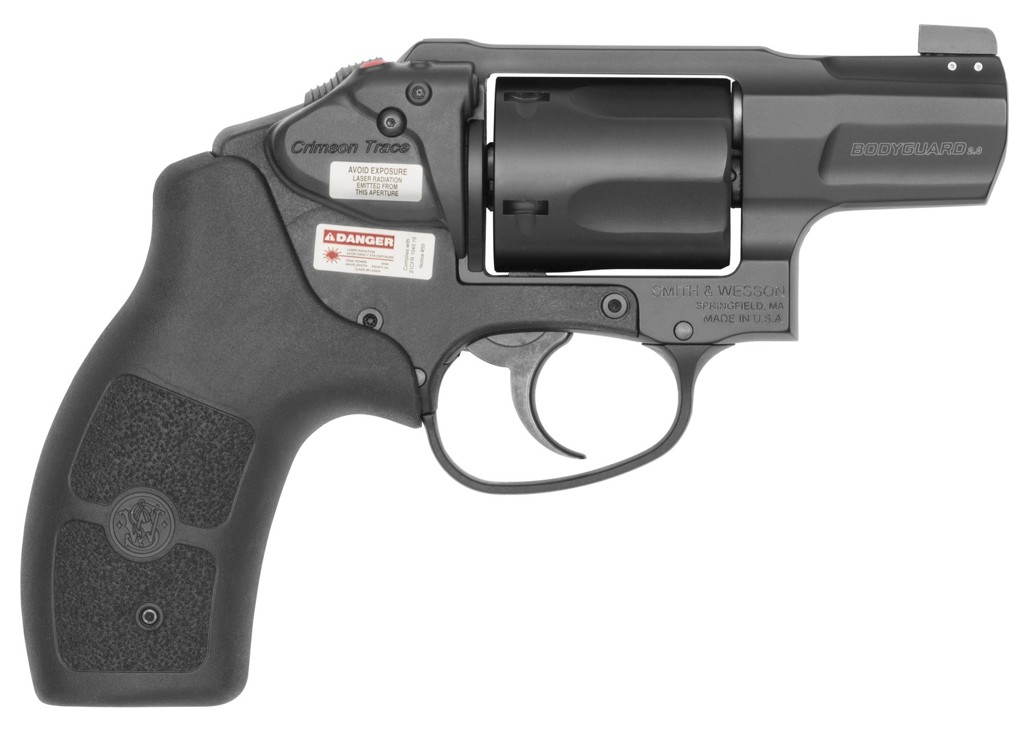 Smith & Wesson Bodyguard 38 2.0 Handgun .38 Spl+P 5rd Capacity 1.875" Barrel Black with Crimson Trace Laser