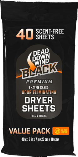 DDW BLACK PREMIUM DRYER SHEETS - 40CT