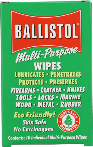 BALLISTOL WIPES 10 WIPES/BOX - MULTI PURPOSE OIL