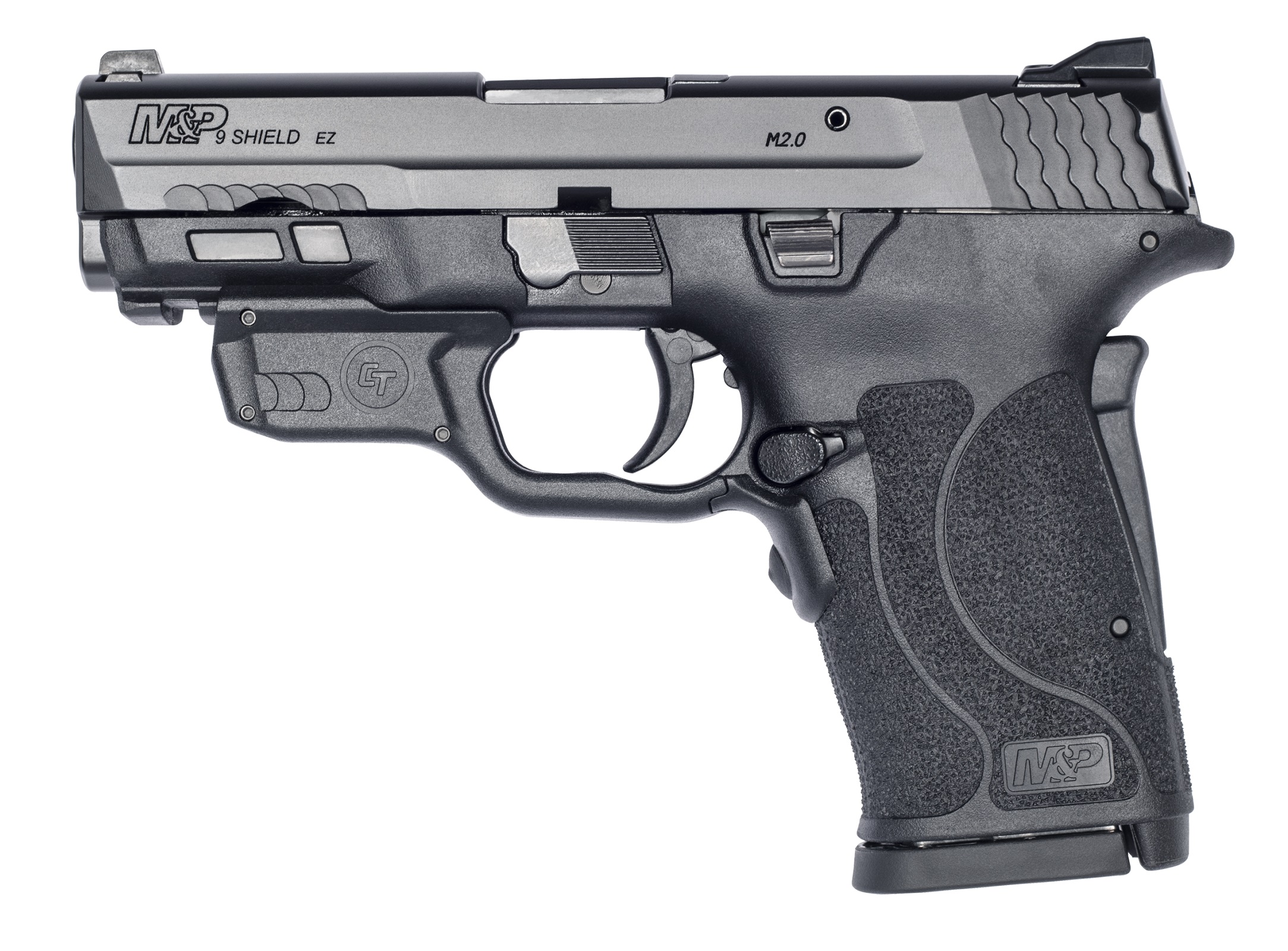 S&W M&P 9 SHIELD EZ No Manual Thumb Safety W/Crimson Trace Red Laserguard 9mm Luger 8rd Magazine 3.75" Barrel
