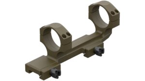 Tactical rifle scope mount in dark green color.