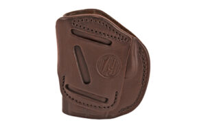 Brown leather molded handgun holster