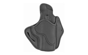 Black leather inside-the-waistband handgun holster