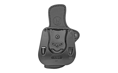 Black polymer paddle holster back view