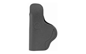 Black leather concealed carry pistol holster