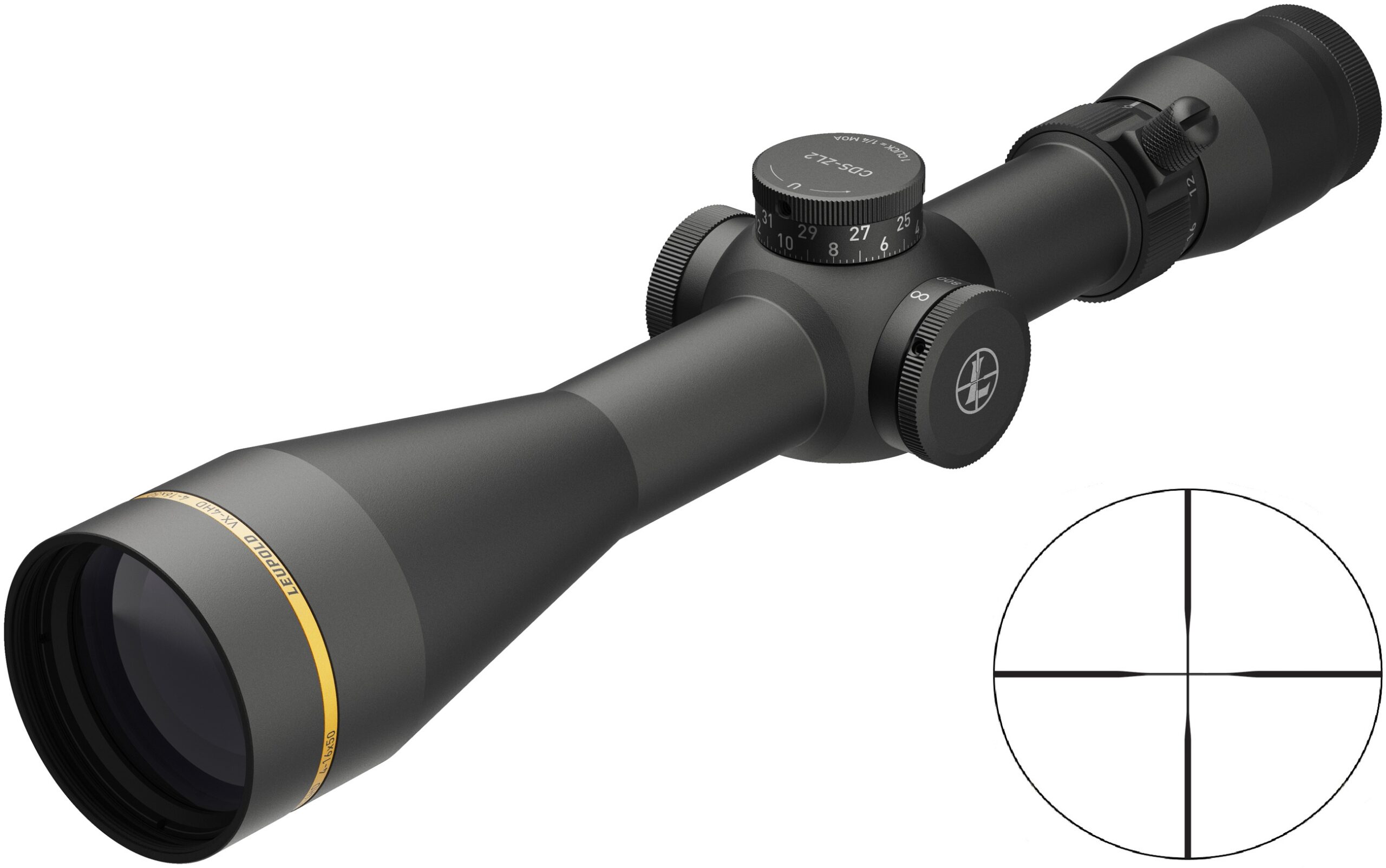 Leupold VX-4HD Rifle Scope 4-16x50 (30mm) CDS-ZL2 Side Focus Duplex Non-Illum