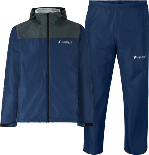 FROGG TOGGS MEN'S VAPOR RAIN - SUIT BLUE & GRAY MD/LG