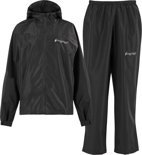 FROGG TOGGS WOMEN'S VAPOR RAIN - SUIT BLACK LG/XL
