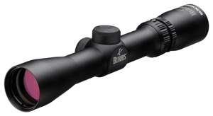 Black Burris rifle scope with pink lens reflection