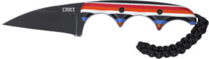 CRKT Minimalist Fixed Knife 2" Wharncliffe Blade Layered Multi-Color Handle
