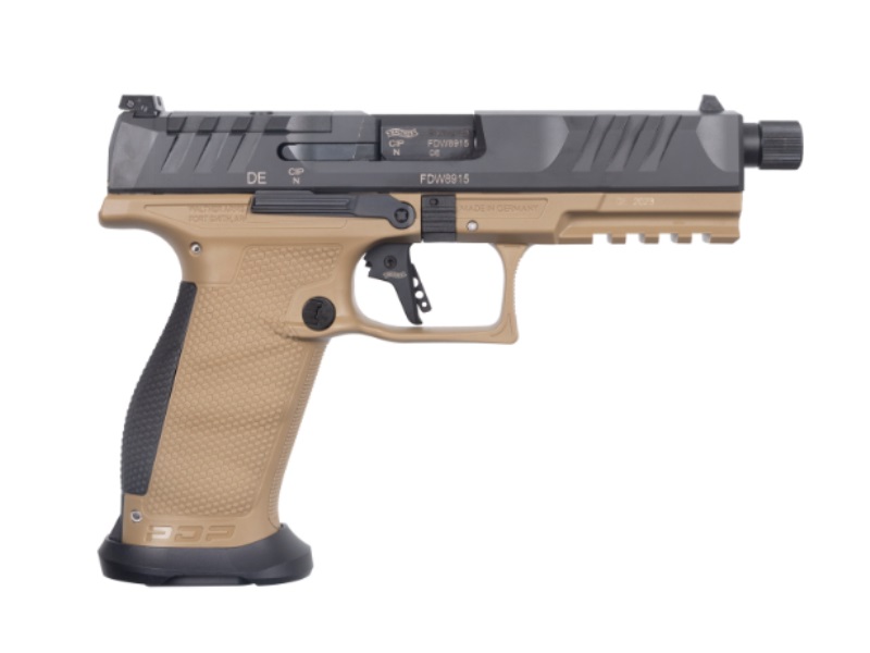 WALTHER PDP OR PRO SD 9MM 5.1" - 18-SHOT TAN POLYOMER FRAME