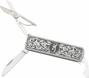 BROWNING KNIFE MORGAN FOLDER - MULTI FUNCTION SCROLL ENGRAVED