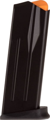 Handgun magazine with orange follower