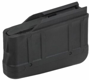 Black rifle magazine isolated on white background.