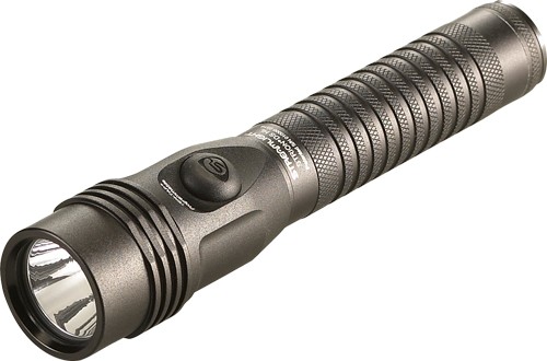 Metal tactical flashlight with textured grip