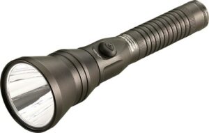 Metal tactical flashlight with textured grip