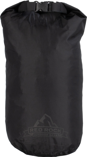 RED ROCK ROLL TOP DRY BAG - 8 LITER WATERPROOF BLACK