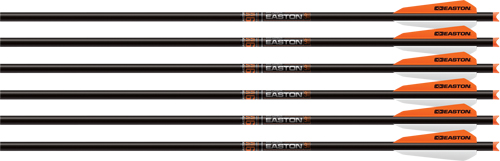 EASTON XBOW BOLT 9MM CARBON - 20" W/3" VANES HALF MOON 6-PK