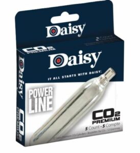 Daisy CO2 cartridges pack for air guns.