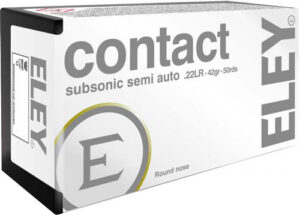 Eley contact subsonic .22LR ammunition box