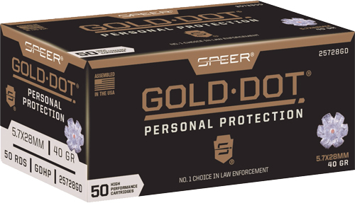 Speer Gold Dot Handgun Ammunition 5.7X28mm 40gr HP 50/ct