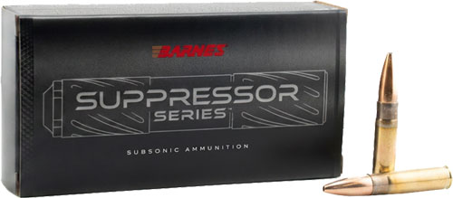 Barnes suppressor subsonic ammunition and bullets