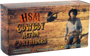 HSM Cowboy Action Cartridges packaging box.
