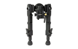 Black robotic leg exoskeleton device on white background