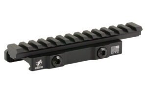 Black aluminum Picatinny rail mount adapter
