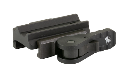 Black metal quick-release rail mount